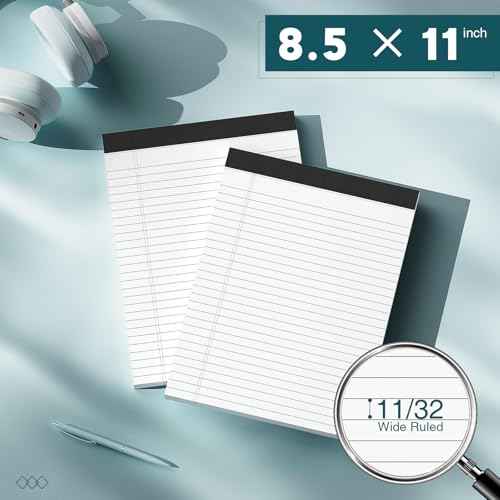 3 Pack Legal Pads 8.5 x 11 inch Notepad, 30 Sheets per Note Pads Wide Ruled Legal Pads, Pads of Paper Writing Pad - Ideal for Office, School or Home Use