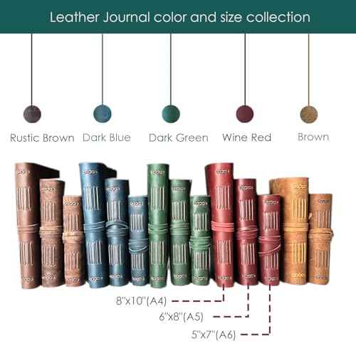 Large Notebook Journal - Genuine Leather Journals for Writing A4 Size Diary 8x10 Inch, Notepad For Women and Man, Gifts,Work,Travel Dark Blue
