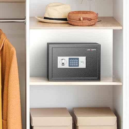 Safe for Home, 0.6 Cubic Feet Safety Box, Lock Box for Money, Jewelry, Documents and Guns, Digital Security Safe for Office, Hotel and Personal Use, 13.8"W x 9.8"D x 9.8"H