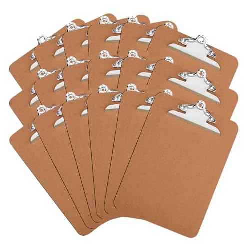 HERKKA 18 Pack Hardboard Office Clipboards - A4 Letter Size, ECO Friendly