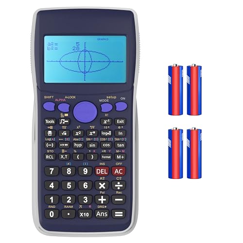 iPepul Blue Graphing Scientific Calculator with 10 Modes for Math & STEM