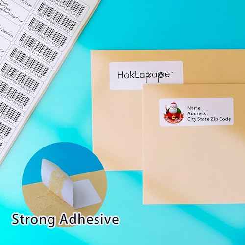 HokLa Paper Mailing Labels, 3000 (100 Sheets), White, 1" x 2-5/8", Laser/Inkjet Printer, Permanent Adhesive