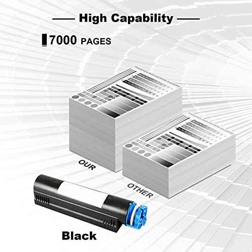 Compatible 45807105 Toner Cartridge Replacement for OKI B412 B432 B512 MB472 MB492 MB562 Toner Black 7000 Pages-1 Pack