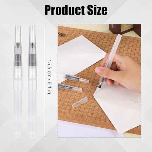 6pcs Envelope Moisteners, Pencil Style Stamp & Letter Sealer with Nylon Brush Head Envelope Wetter Envelope Licker Tool Mailing Moistener for Office Classroom