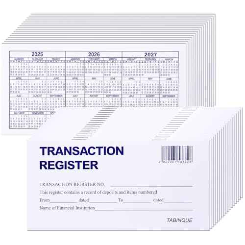 24 PCS Check Registers for Personal Checkbook, Easy to Read Checkbook Register