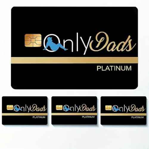 4PCS Credit Card Skin,Debit Card Skin,Only Dads Debit Card Sticker,Credit Card Skin Funny,Cute Waterproof Skins Cover for Bank, EBT, Key, Transportation, ID(Only Dad)