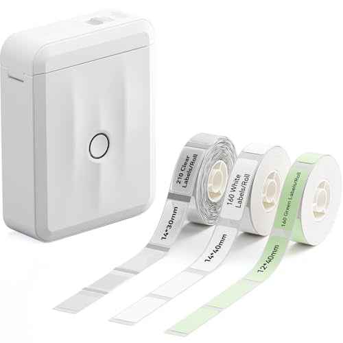NIIMBOT Label Maker Machine Bluetooth Label Printer for School Home Office Organization, Mini Labeler D110 Label Machine with 3Rolls Labels