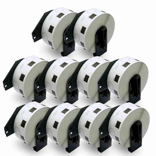 BETCKEY - Compatible Round Labels Replacement for Brother DK-1218 (0.94 in Dia), Use with Brother QL Label Printers [10 Rolls/10000 Labels]