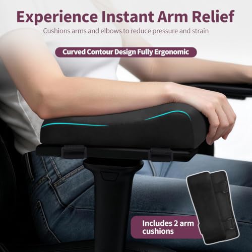 Love&go Black Office & Gaming Chair Armrest Pads – Elbow Cushions