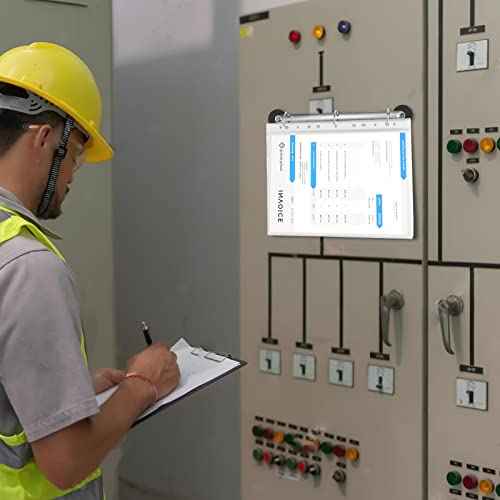 5 Pack Magnetic 3 Binder Rings 1 Inch D Ring Magnetic Hanging Binder Rings Locking Mechanism for Hanging 8.5 x 11 Inch Sheets Letter Size Paper (5)