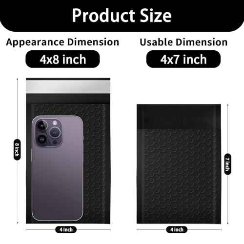 4¡¿8" Inch Bubble Mailers 50 Pack Small Bubble Mailers Waterproof Padded Envelopes Self Seal Adhesive Shipping Bags for Mailing Cards Jewelry Makeup and Small Business Packaging
