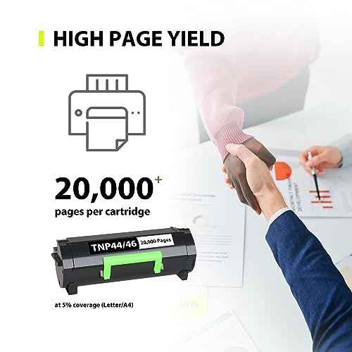 TNP44 TNP46 Toner Cartridge Compatible for Konica Minolta TNP 44 TNP-44 TNP 46 TNP-46 A6VK01F A6VK01W Work with for bizhub 4050 4750(20,000 Pages, 1 Pack)