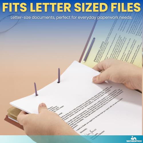 1InTheOffice Classification Folders 2 Dividers Letter Size, Brick Red Pressboard Classification Folders, Letter Size, 2.5 Extension, 20 Pack