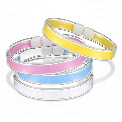 100 Count Tubular ID Wrist Bands - Hospital ID Bracelet Medical Plastic Wristbands with Multiple Insert Color Information for Hospital Patients, Parties and Events