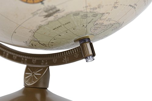 Replogle Franklin World Globe Antique Ocean 12-Inch Desk Globe Off-White