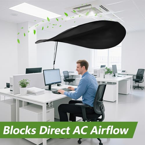 55 Inch Office Cubicle and Desk Shade ? Blocks Light and Air Conditioning Airflow, Creates a Private and Comfortable Workspace