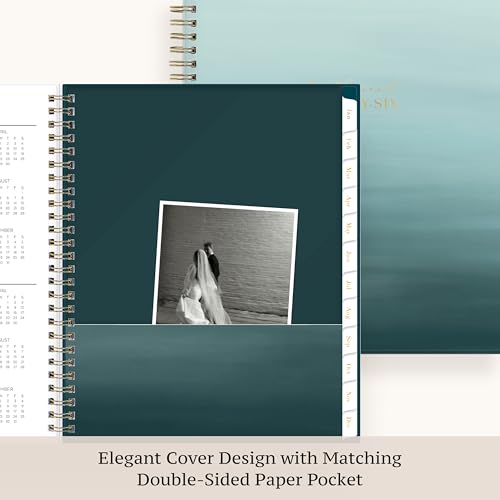 Blue Sky Life Note It 2026 Weekly and Monthly Planner Notes, January 2026 - December 2026, 7" x 9", Flexible Cover, Durable Twin Wire Binding, Storage Pocket, 50 Perforated Notes Sheets, Marina