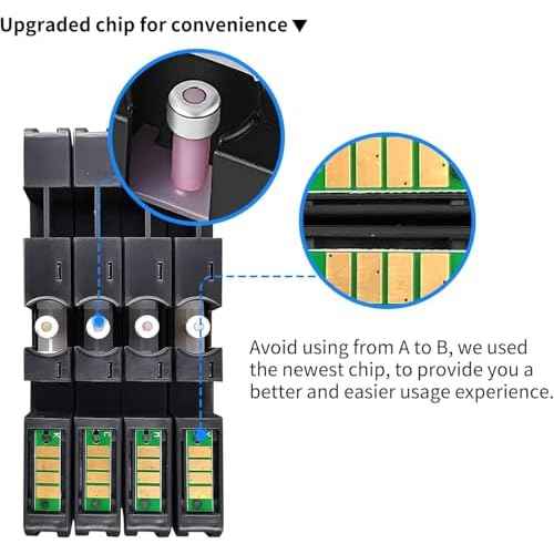 SG500 SG1000 Sublimation Ink Cartridge Latest Upgraded Chip Compatible for Sawgrass Virtuoso SG500 SG1000 Printer (1 Black, 1 Cyan, 1 Magenta, 1 Yellow, 4-Pack SG500 Ink)