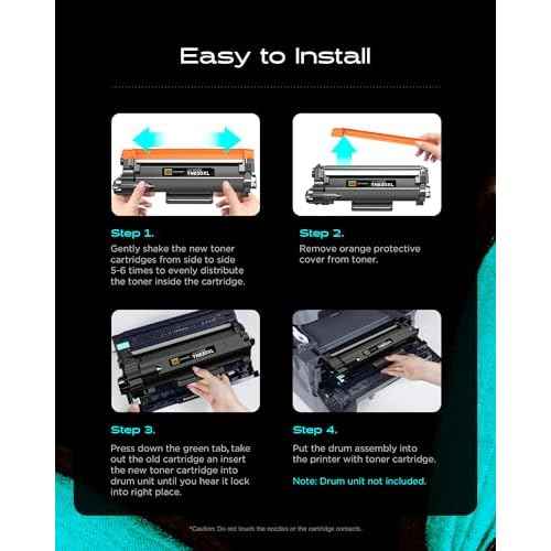 Compatible TN830XL TN830 Toner Cartridges Replacement for Brother TN-830XL TN 830 with DCP-L2640DW MFC-L2820DW HL-L2400D HL-L2460DW HL-L2405W HL-L2465DW HL-L2480DW Printers (2 Pack, Black)