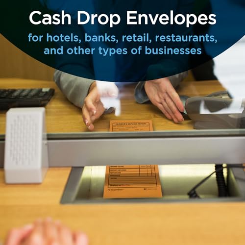 Guardian Pack of 500 Cash Deposit Envelopes with Gummed Flaps - Made in USA