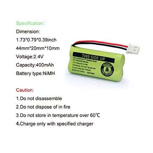GEILIENERGY BT162342/BT262342 Battery Compatible for BT183342/BT283342 BT166342/BT266342 VTech CS6114 CS6419 CS6719 at&T EL52300 CL80111 Cordless Phone (Pack of 2)