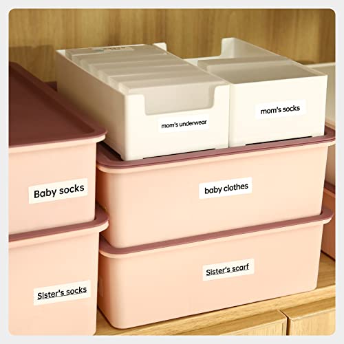 NIIMBOT D11 Label Maker Tape D110 Labels 3Rolls, Self-Adhesive Labeling Tape Replacement 0.47" X 1.57" (12 X 40mm) Thermal Label Refills for Home Office, 480 Labels/3Rolls, White