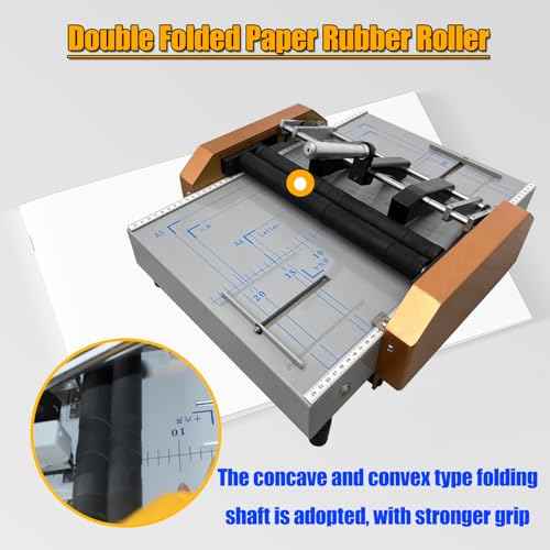 TECHTONGDA Automatic Booklet Maker Machine 110V Paper Binding Machine Folding Machine, Multifunctional Paper Stapler with Dual Adjustable Side Guides, Folding Width 12.48''x17.32''