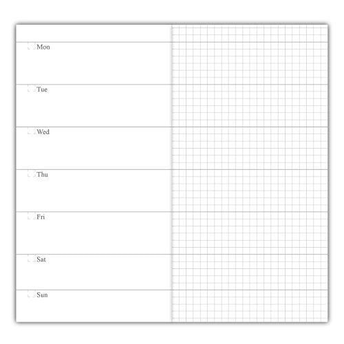 Newestor Weekly Travelers Notebook Inserts - Standard Size Refill Set of 3, 192 Pages
