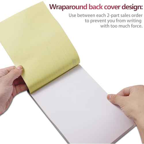 XKDOUS 20 Pack Invoice Book, 2-Part Carbonless, 5-9/16" x 8-7/16" Invoice Receipt Book for Small Business, 50 Sets per Book
