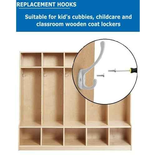 Childcare Locker Hooks - Coat Locker Hooks 10 Pack - Preschool Locker Hooks - Daycare Cubby Hooks - Childcare Locker Hooks - Coat Locker Hooks 10 Pack - Preschool Locker Hooks - Daycare Cubby Hooks