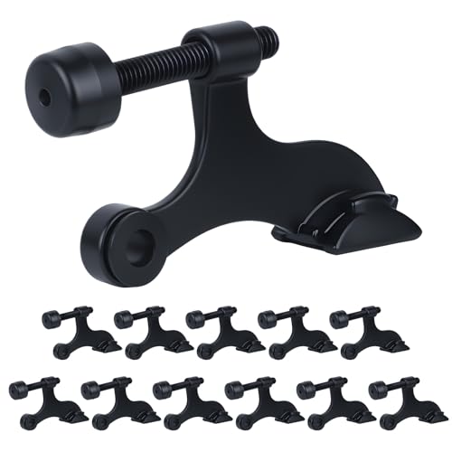 HOME MASTER HARDWARE Matte Black 12 Pack Hinge Pin Door Stop - Adjustable Door Stopper