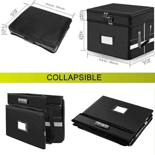 Water/Fire Proof Safe For Home Documents with Lock & a Envelope Fire/Water Proof - Next of Kin Box Organizer - Instacrate End of Life Document Organizer (Homelike)