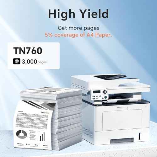 TN760 High Yield Toner Cartridge, Compatible Toner Cartridge Replacement for Brother TN760 TN-760 TN730, Compatible for HL-L2350DW HL-L2370DW MFC-L2750DW DCP-L2550DW Printer (Black 4 Pack)