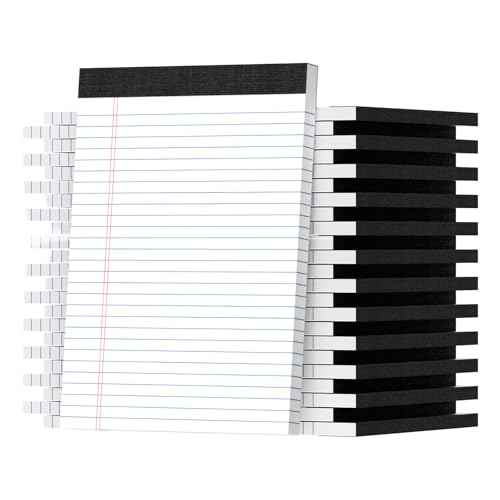 Legal Pads 8.5 X11, Narrow Ruled Notepads, 24 Pack, 50 Sheet/Pad, White Legal Pads, Tear Off Notepad, Perforated Writing Pad, Notebook Paper College Ruled, Notepads for Office Home School, Notepad