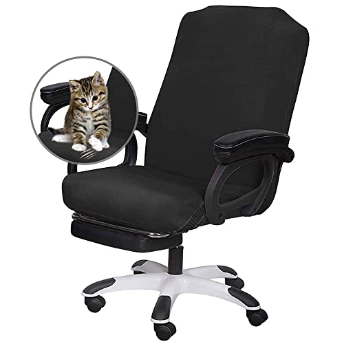 SARAFLORA Large Black Office Chair Cover with Zipper, 1PCS / 1 Piece