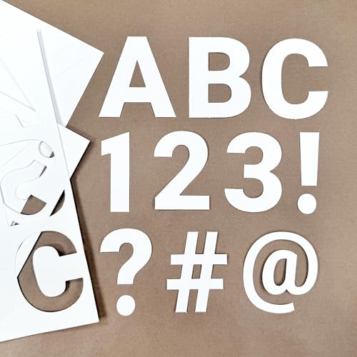 FreshCut Crafts White 3-Inch Bulletin Board Letters & Numbers, 209 Pieces