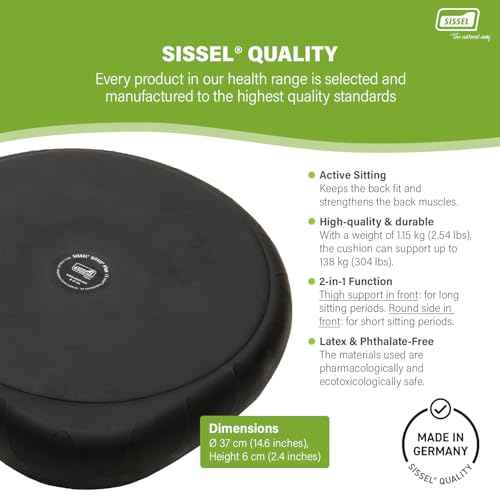SISSEL SITFIT 14in Red | Active Sitting & Training | Strengthens Back & Pelvic Floor Muscles | Versatile Use: Legs & Veins | Adjustable Pressure | Includes Exercise Poster