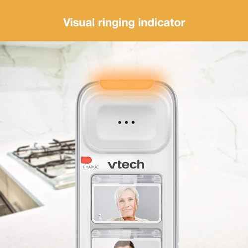 VTech SN5307 Amplified Photo DIAL Accessory Handset with Big Buttons & Large Display for SN5127 & SN5147 Senior Phone Systems, Photo Dial Handset, Cordless Phone System