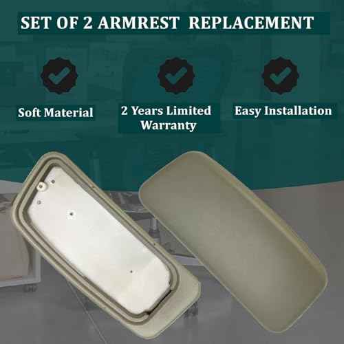 Chair Armrest Replacement, Arm Pad Caps Replacement for Haworth Zody Office Chair 1 Pair (Grey)