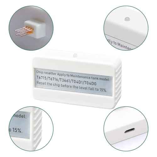 T04D1 Maintenance Tank Chip Resetter T04D100 T3661 T6715 T6716 T04D0 Maintenance Box Chip Resetter for Epson XP-15000 XP-6000 XP-6100 XP-6001 XP-6005 XP-8500 XP-970 XP-15050 ET-15000 ET-3750