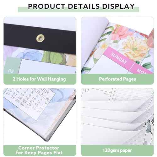 Desk Calendar 2026-2027, 22" x 17" 18 Month Wall Calendar Runs from January 2026 to June 2027 Large Desktop Calendar for Home Office Planning Personal Organisers, Flower Style