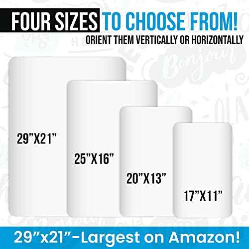 Cinch! Magnetic Whiteboard for Fridge 29 x 21 Inch - Stain-Resistant Dry Erase Board with 4 Fine Tip Markers and Large Eraser - Fridge Whiteboard Planner and Organizer for Kitchen or Office Use