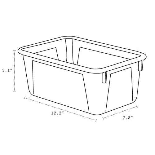 Storex Small Cubby Bin, 12.2 x 7.8 x 5.1 Inches, Clear, 5-Pack (62464U05C)