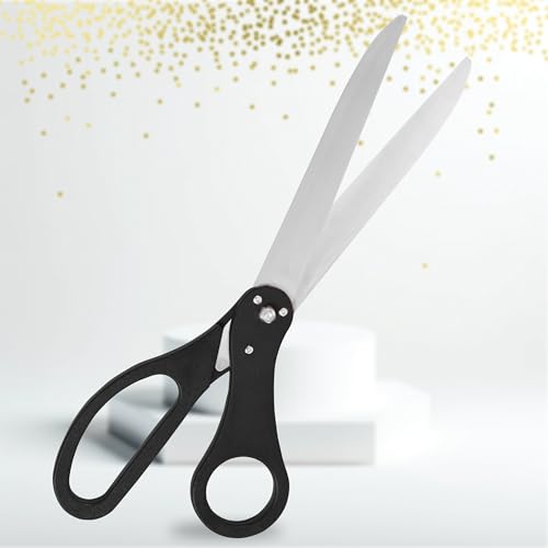 25 Inch Grand Opening Scissors Black ? Heavy Duty Scisors Giant Ribbon Cutting Scissors for Inauguration Ceremonies & Special Events 25'' Black Giant Scisors for Ribbon Cutting Ceremony