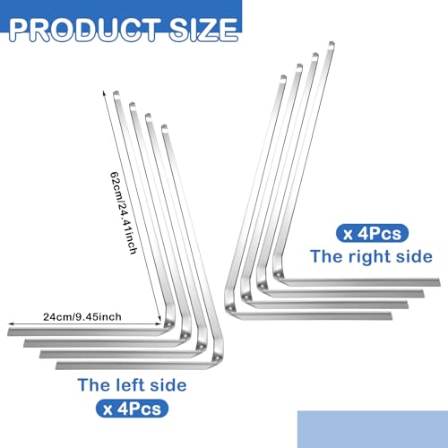 8 Pcs 25" Hangrails File Cabinet Rails Contains 4 Lefts 4 Rights Completes 4 Drawers Compatible with Hon July 1, 1996 and Current 530 Series and 500 Series Files Metal Vertical File Drawers