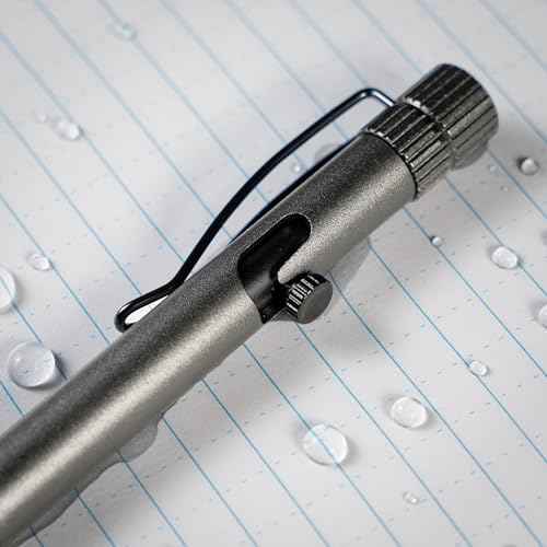 Rite in the Rain Weatherproof Gunmetal Bolt-Action Metal Pen, Black Ink, (No. G16)
