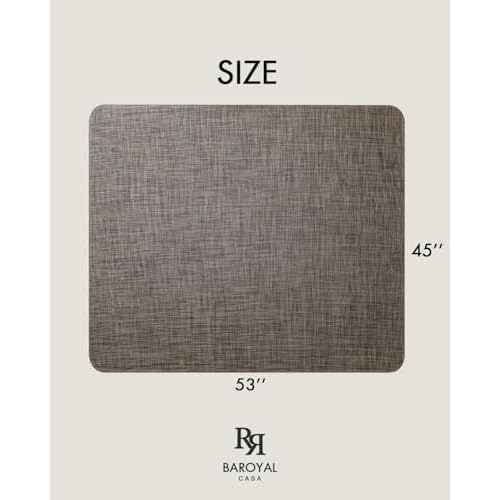 Office Chair Mat for Hardwood Floor Under Desk Computer Rolling Chair Mat for Wood/Tile Floor Non-Slip Heavy Duty Desk Rug PVC Plastic Hard Floor Protector 45"x 53" (Dark Walnut)