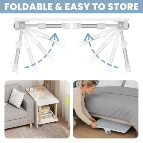 Gray Adjustable Foldable Lap Desk for Bed & Couch - XL Laptop Table