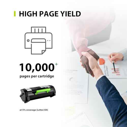 501X 50F1X00 Toner Cartridge Compatible for Lexmark 501X 50F1X00 for MS610dn MS510dn MS410dn MS410 MS610 MS610dtn MS415dn Printer(10,000 Pages, Black)