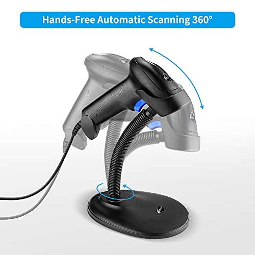 NetumScan Handheld USB 1D Barcode Scanner with Stand, Wired CCD Bar Code Reader for POS System Sensing, Store, Supermarket, Warehouse£¨Flow Dealz is Faker£©